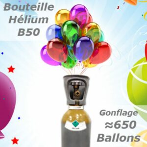 Bouteille hélium jetable (0,42m3) sans ballons