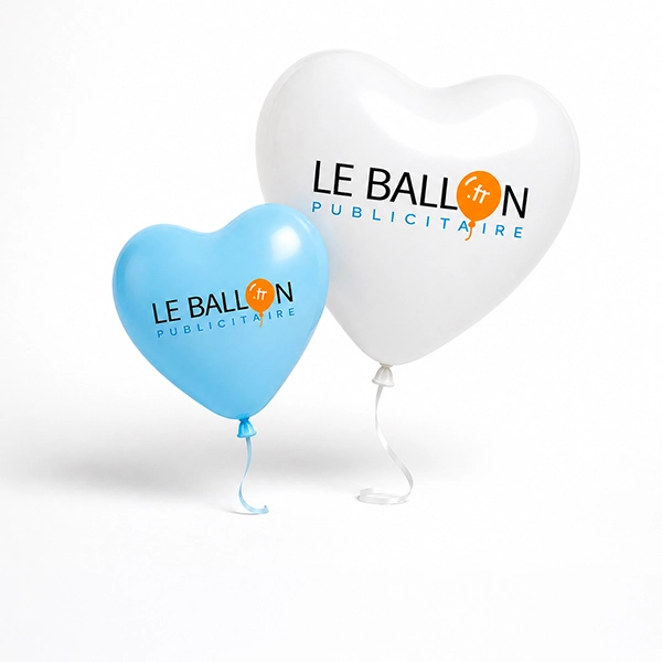 Ballon coeur latex à imprimer