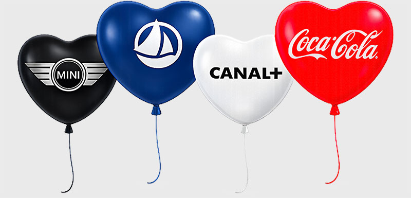 Ballons coeur latex