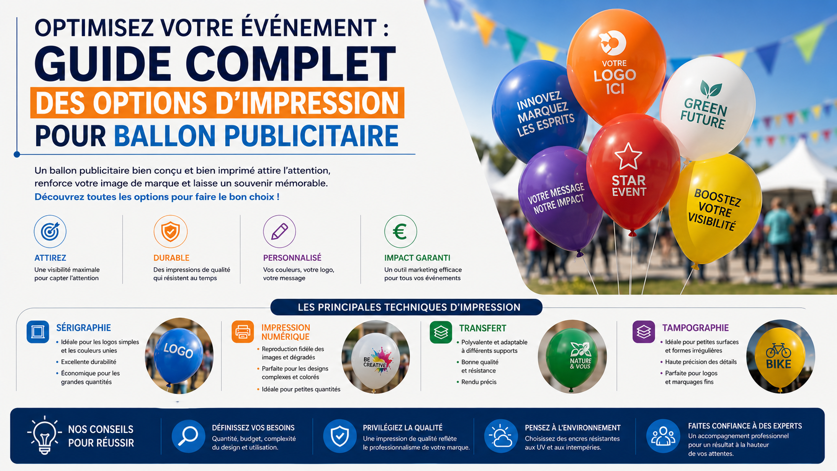 Option impression ballon imprimé